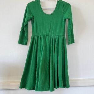Alice + Ames Green Kids' Long Sleeve Twirl Dress